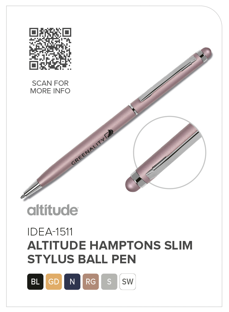 IDEA-1511 - Altitude Hamptons Slim Stylus Ball Pen - Catalogue Image